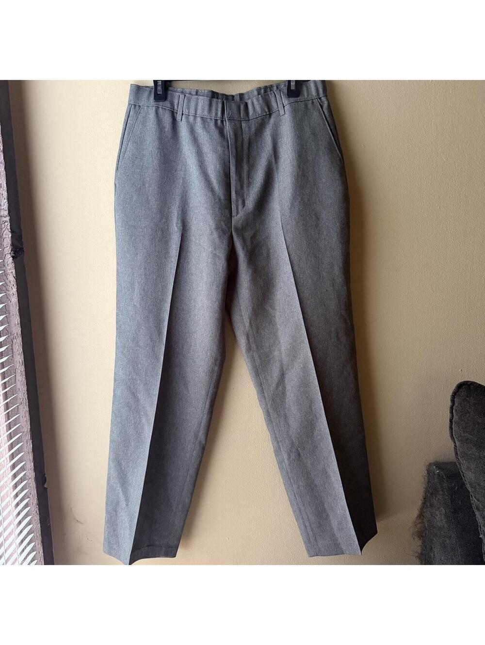 Vintage 90s Levi’s Action Slacks Gray Straight Leg Trousers 36x30
